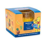 Bougie parfumée Haribo™ 85 g, H x D : 6,5 x 8 cm, en verre, cire de paraffine, idée cadeau, orange