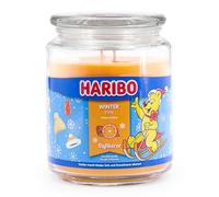 Bougie parfumée Haribo dans un bocal | Winter Fun 510g | Parfum sucré-épicé d'hiver | Double mèche | 100h de combustion | Bougie dans un bocal | Idée cadeau Noël