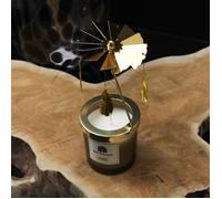 HOME DECO FACTORY – Bougie parfumée Carrousel BO0015 – Parfum Bois Précieux – Or et Noir