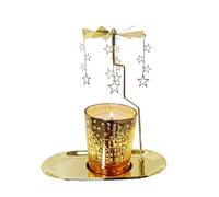 Bougie parfumée Kingnero avec carrousel, parfum lavande, porte-bougie rotatif, cadeau pour maman, épouse, anniversaire, Saint-Valentin, anniversaire de mariage (Plateau Étoile Longue)