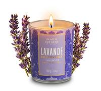 Bougie Parfumée Lavande & Bois Ambrés 180g - Cire Végétale - 40h | Cire 100% végétale, parfum chaud et enveloppant, jusqu’à 40h de diffusion pour créer une ambiance apaisante.