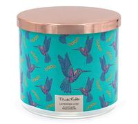 Bougie parfumée « Lavender Luxe » Frida Kahlo, 3 mèches, 400 g, en pot, idée cadeau, 10 x 10 cm