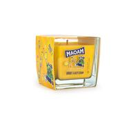 Bougie parfumée Maoam Dizzy Lemon, en verre, citron et lime, 200 g, 40 h de combustion, cadeau, jaune