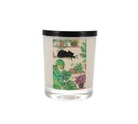 Bougie parfumée motif chat au milieu de plantes vertes -150 grammes parfum de Grasse et ambiance de rêve - Made in France