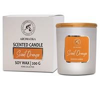 Bougie Parfumée Orange Douce - Cire de Soja - 200 g - Bougie de Maison pour Décoration et Parfum d’Intérieur - Temps de Combustion Jusqu’à 45 Heures