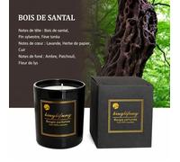 Bougie Parfumée - Parfum Bois de Santal - Cire De Soja Végétale Naturelle - Maison Décoration Intérieure, Cadeau - 30-45h