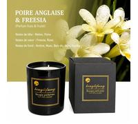 Bougie Parfumée - Parfum Poire Anglaise & Freesia - Cire De Soja Végétale Naturelle - Maison Décoration Intérieure, Cadeau - 30-45h
