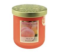 Bougie parfumée petite jarre 110g-30h senteur Pêche Passion - Heart & Home