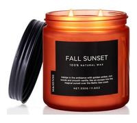 Bougie Parfumée Pomme Épicée À Deux Mèches. Bougie En Soja Naturelle De 330 G Pour La Décoration D'automne. Brûlage De 70 Heures. Cadeau De Bougie Parfumée Forte Pour Les Fêtes De Noël.