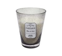 - Bougie parfumée pot en verre bulle gris clair 18.5 x 23 cm
