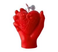 Bougie parfumée pour aromathérapie, décoration pour la Saint-Valentin - Bougies en forme de mains qui tiennent un cœur - Pour femmes, petites amies, couples - Anniversaire de mariage, fiançailles