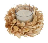 Bougie Parfumée Ronde Florale 15cm Musc Blanc