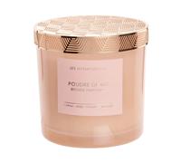 Bougie parfumée rose en verre et métal doré 350g 10x10x10cm Doré