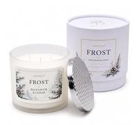 Bougie Parfumée Sapin Baumier & Bois de Cèdre, 3 Mèches 380 g, Cire Coco-Soja, Bougie en Verre Dépoli Parfum Forêt d’Hiver, Coffret Cadeau, Idée Cadeau Noël, Maison, Anniversaire