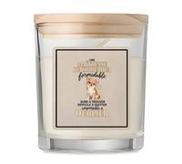 Bougie Parfumée Vanille Chihuahua | Verre 8,5 cm Couvercle Bambou et Boîte Cadeau | Déco Salon Chambre Détente | Idée Cadeau Crémaillère Noël