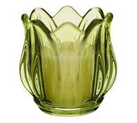 BOUGIE PARFUMÉE VERRE FLORAL 7.5CM 10H