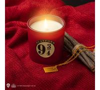 Bougies voie 9 3/4 et collier ticket poudlard express Cinereplicas Harry Potter Rouge TU