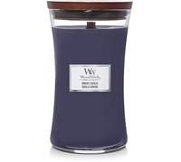 Bougie parfumée - WOODWICK - Hinoki Dahlia - 18 cm - Diamètre 10 cm - Couleur Lilas