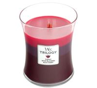 Bougie parfumée WoodWick Trilogy Sun Ripened Berries avec mèche en bois 275 g