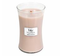 Bougie parfumée WoodWick Vanilla & Sea Salt avec mèche en bois 609,5 g