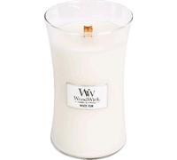 Bougie parfumée WoodWick White Teak avec mèche en bois 609,5 g