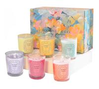 Bougie Parfumées Cadeau Femme, Lot de 6 Bougies Parfumée de Soja, Coffret Bougies Parfumées Cadeau pour Femme Anniversaire