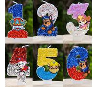 Bougie Paw Patrol 0-9 chiffres, personnage de dessin animé Paw Patrol, gâteau de fête enfichable, décoration de gâteau d'anniversaire, cadeau de réception-cadeau pour bébé G 8