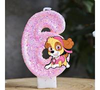 Bougie Paw Patrol numéro 0-9, décoration de gâteau d'anniversaire, décoration de gâteau de fête d'anniversaire Paw Patrol, cadeau de décoration pour réception-cadeau pour bébé B 1