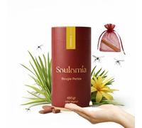 Bougie Perlée Citronnelle Soulomia | Perles de Cire Végétale 450 g + 15 Mèches | Rechargeable | Parfum Anti-Moustique | Idéal Terrasse, Jardin et Maison