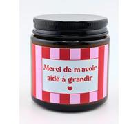 Bougie personnalisée | Cadeau maman noel, mamie, demande marraine, merci | Bougie parfumées | Cire de Soja 100% naturelle - 25H combustion | TE Whaka (Merci de m'avoir aidé à grandir)
