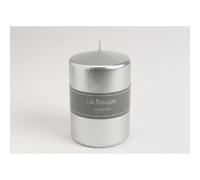 Bougie petit Cylindre 7 x 10 cm argent (lot de 6)