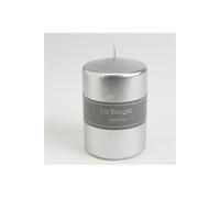Bougie petit Cylindre 7 x 10 cm argent (lot de 6) - - Argent - Cire