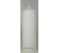 Bougie pilier blanche 25 x 8 cm - Bougie ronde 250 x 80 mm, Bougie brute, bougie de cheminée pour artisanat et décoration de bougies de célébration