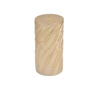Bougie Pilier Déco Embossée Efola 14cm Or Mat