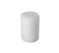 Bougie Pilier Déco Embossée Santan 10cm Blanc