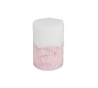 Bougie Pilier Déco Mermaid 10cm Rose & Blanc