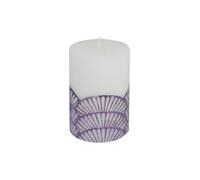 Bougie Pilier Déco Mermaid 10cm Violet & Blanc