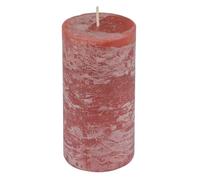 Bougie Pilier Déco Rustique 10cm Rose