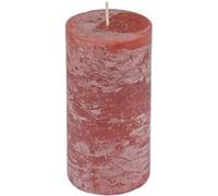 Bougie Pilier Déco Rustique 10cm Rose