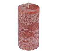 Bougie Pilier Déco Rustique 13cm Rose