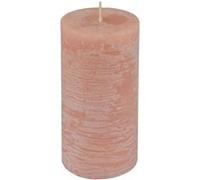 Bougie Pilier Déco Rustique 13cm Rose Poudré
