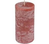 Bougie Pilier Déco Rustique 13cm Rose