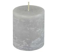 Bougie Pilier Déco Rustique 7cm Gris