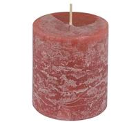 Bougie Pilier Déco Rustique 7cm Rose