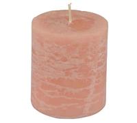 Bougie Pilier Déco Rustique 7cm Rose Poudré