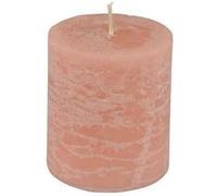 Bougie Pilier Déco Rustique 7cm Rose Poudré