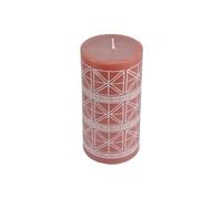 Bougie Pilier Design "Ethnic Folk" 14cm Terracotta