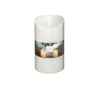 bougie pilier led rustique 10x20cm blanc cassé - 148104A