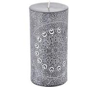 Bougie Pilier Mandala Graphic Ethnic 14cm Noir