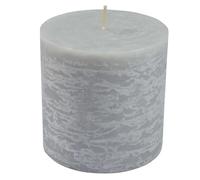 Bougie Pilier Ronde Déco Rustique 10cm Gris